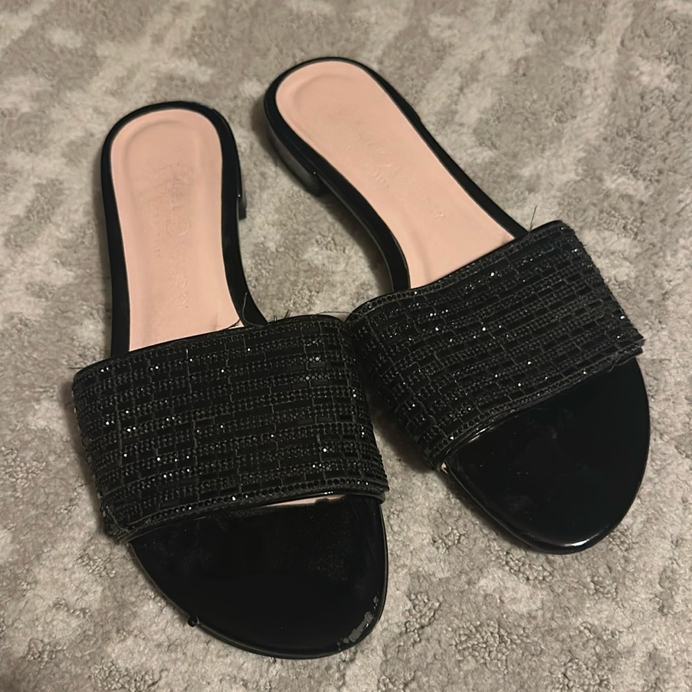 Chinese laundry black sparkly sandals size 9 gently worn